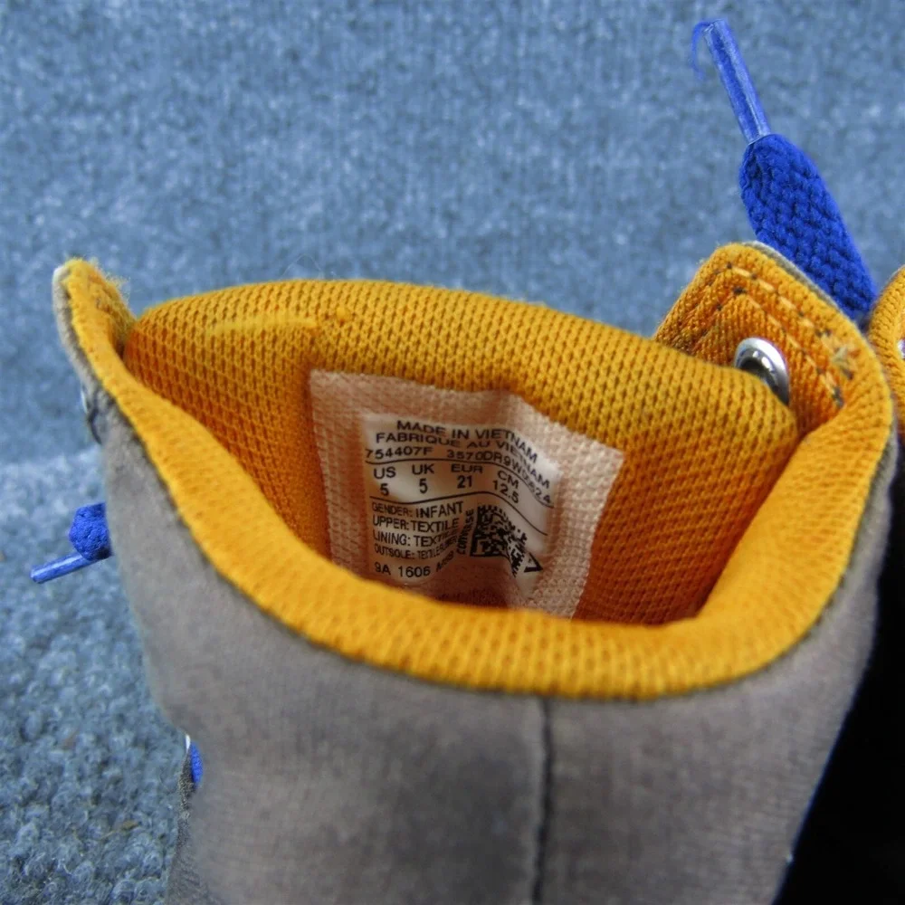 Converse Boys Sneaker Shoes Blue‎ Fabric Lace Up Size T 5 Medium